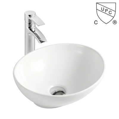 創造的で白いアイボリー色の容器の楕円形の浴室の磁器の流しの最低の洗面器