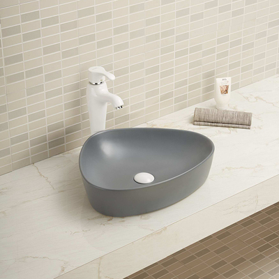 灰色色の酸抵抗のカウンター トップの洗面器の滑らかな陶磁器の浴室の流し