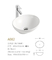 なめらかで、優雅な楕円形の陶磁器の芸術の浴室はカウンター トップの洗面器を沈める