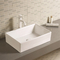 滑らかなカウンター トップの浴室の流しの絶妙で、強い製陶術の長方形の洗面器の設計