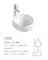 反対の洗面器のハンドメイドの陶磁器の流しの衛生洗面器の浴室の上の楕円形